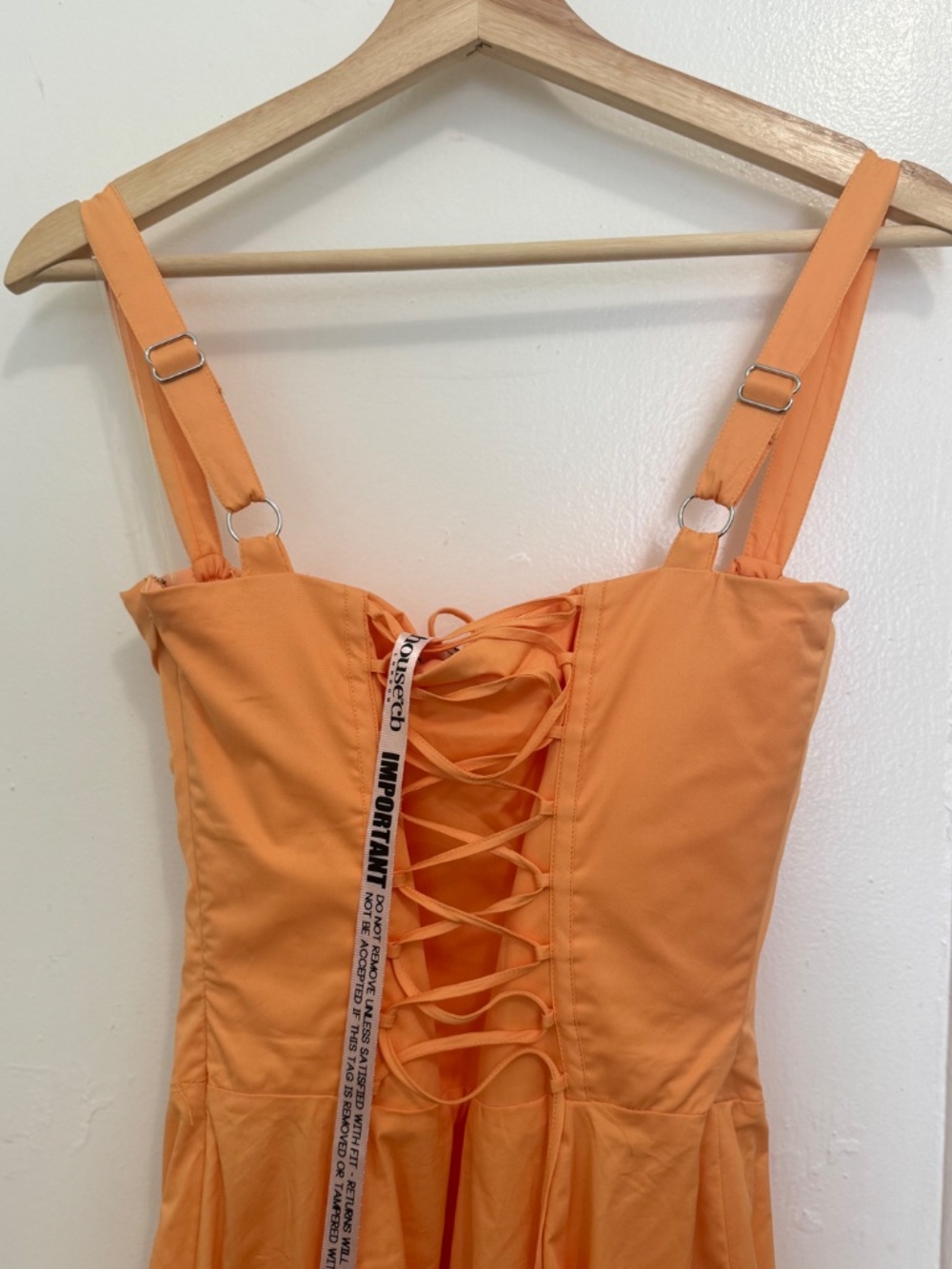 Brand New with Tags - House of CB Carmen Dress - Creamsicle Orange - Size Small! - Picture 6 of 10
